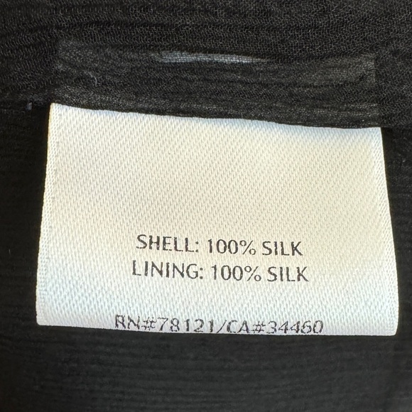 Eileen Fisher Ripple Bindu Silk Round Neck Long Jacket, Size L - Picture 10 of 10